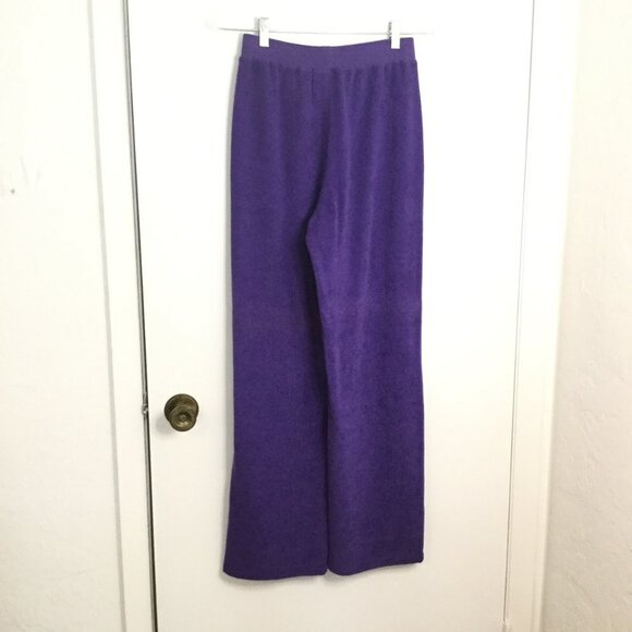 Spa by Chico's Purple Terry Pull-On Pants - Picture 6 of 8